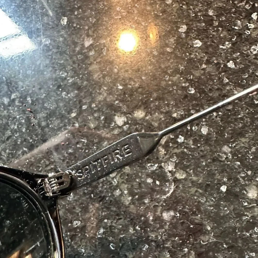 Spitfire Women's‎ Reflective Round Polarized Sunglasses Classic Black Lenses